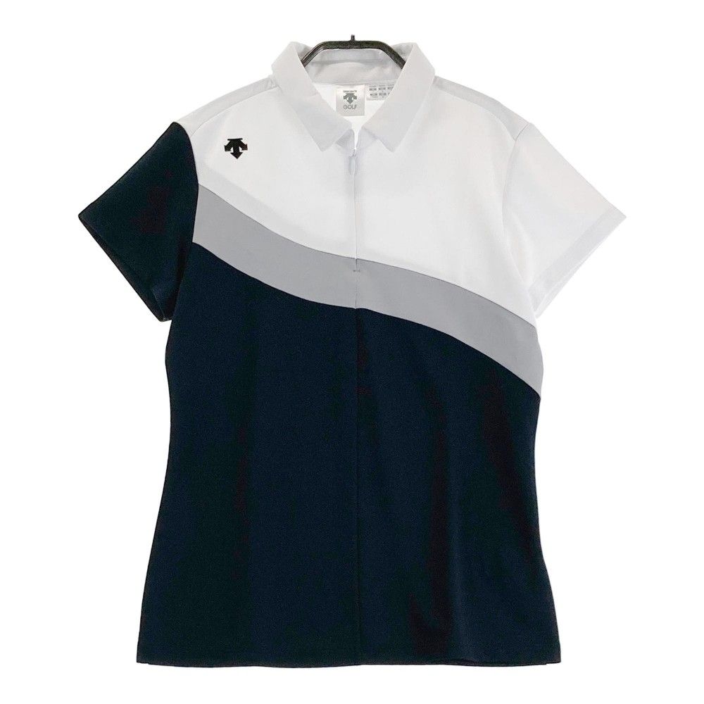 品多く サイズ：L DESCENTE GOLF デサントゴルフ ハーフジップ半袖 レディースウェア