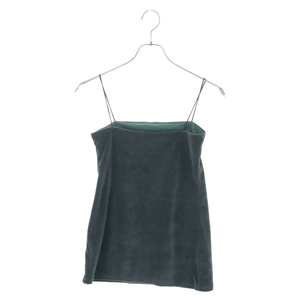 THE SHISHIKUI (シシクイ) ベロア キャミソール タンクトップ グリーン