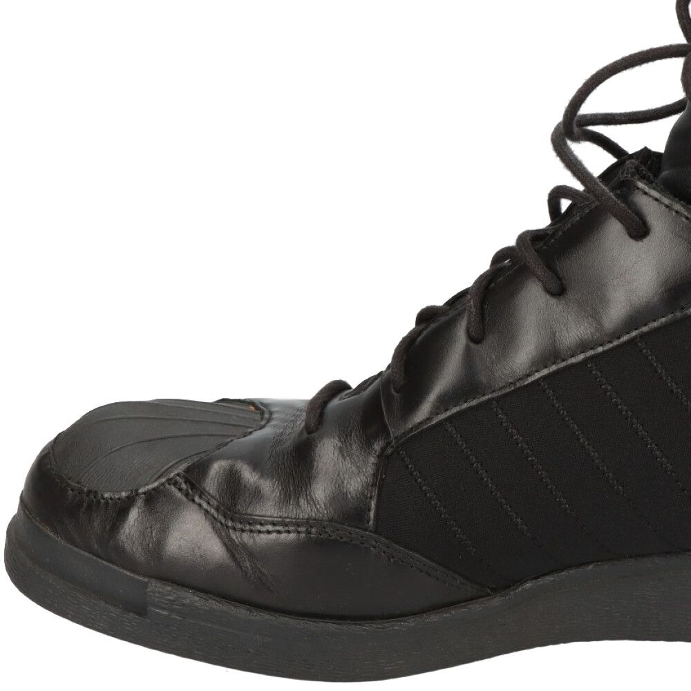 Yohji Yamamoto (ヨウジヤマモト) ×adidas YY PUNK SUPERSTAR BY9079 アディダス  レザーハイカットスニーカー US9/27cm ブラック - メルカリ