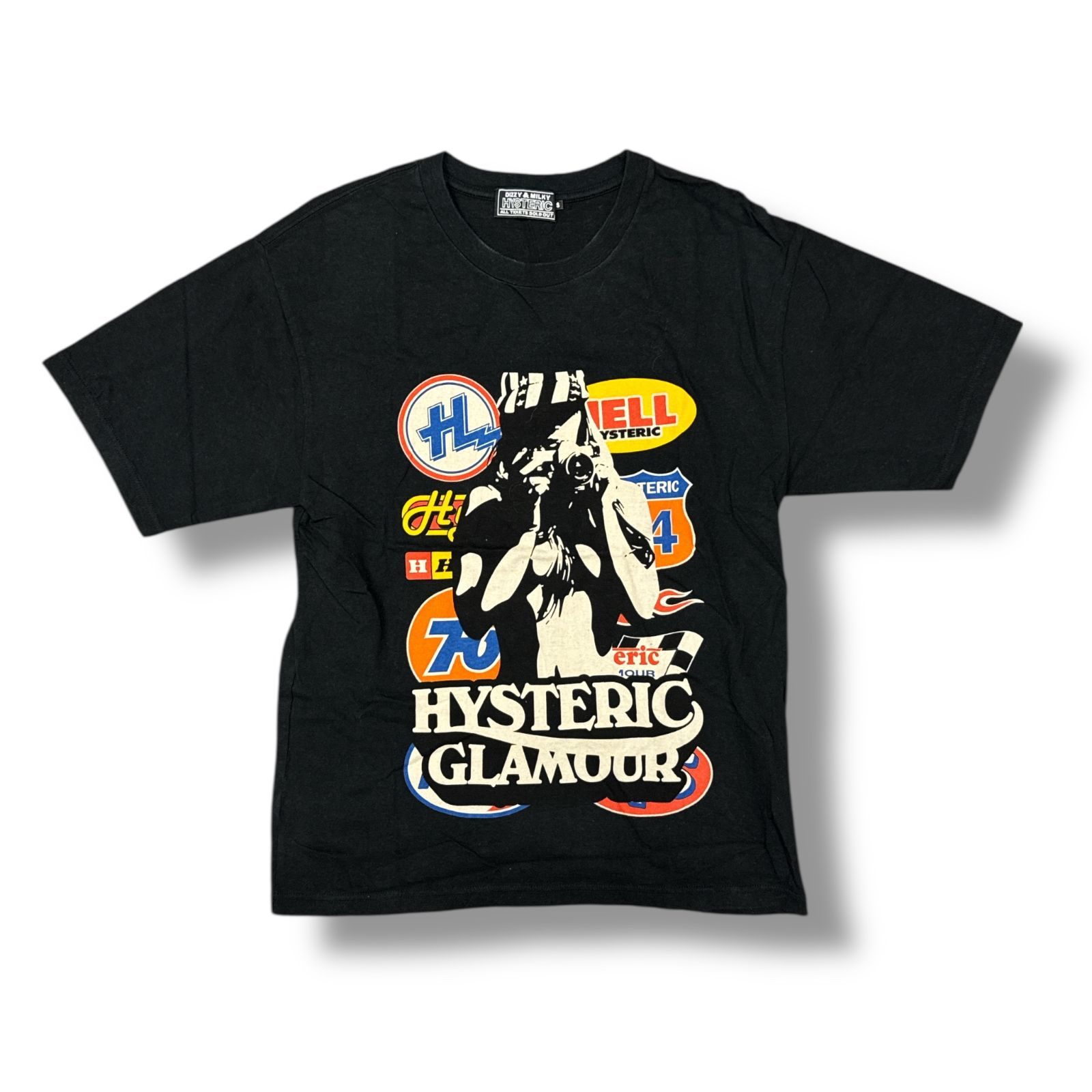 状態良好❗️】 HYSTERIC GLAMOUR 黒 カメラガール Tシャツ Hysteric