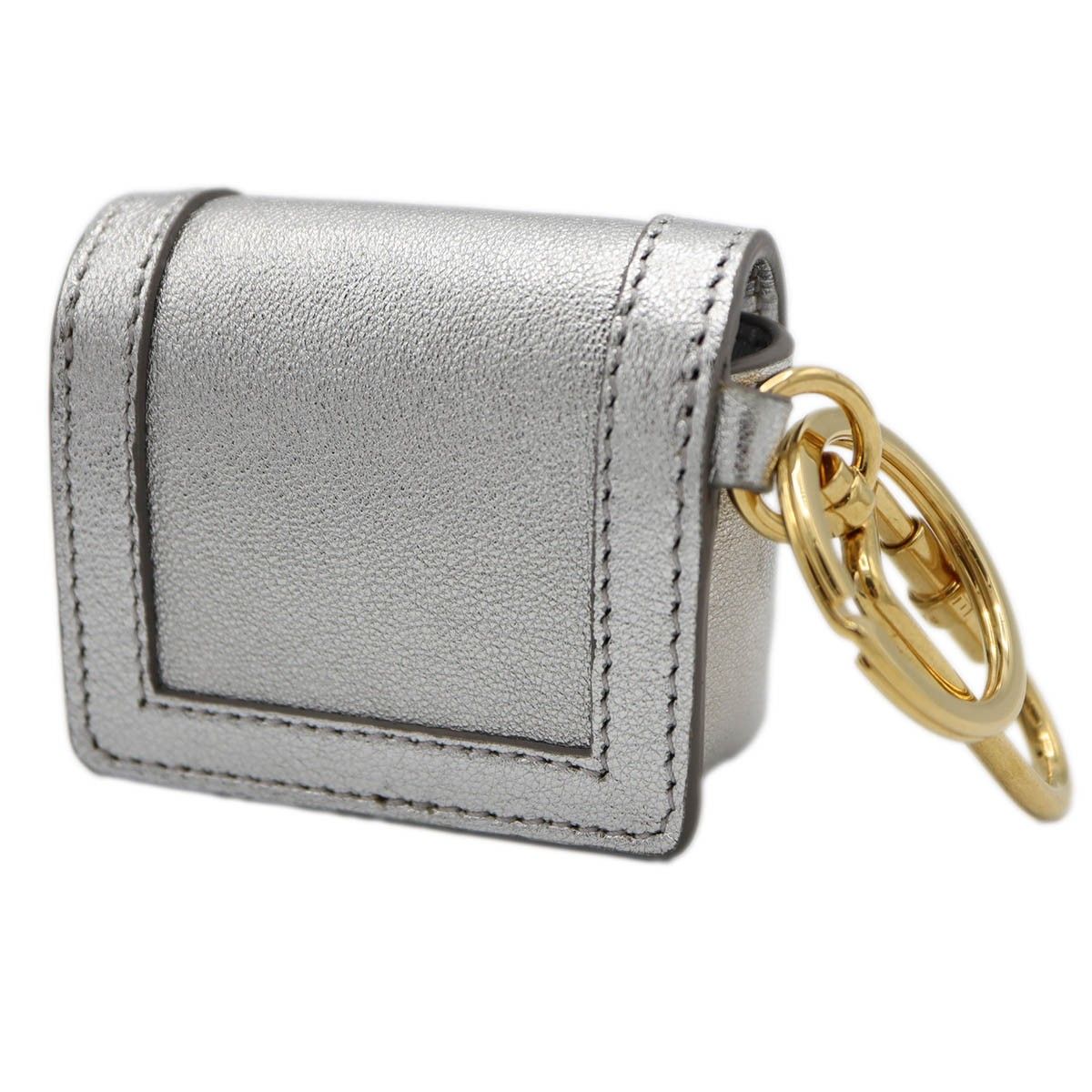 CELINE セリーヌ チャーム イヤホンケース AirPodsケース 小物入れ シルバー 保管袋有 H20458