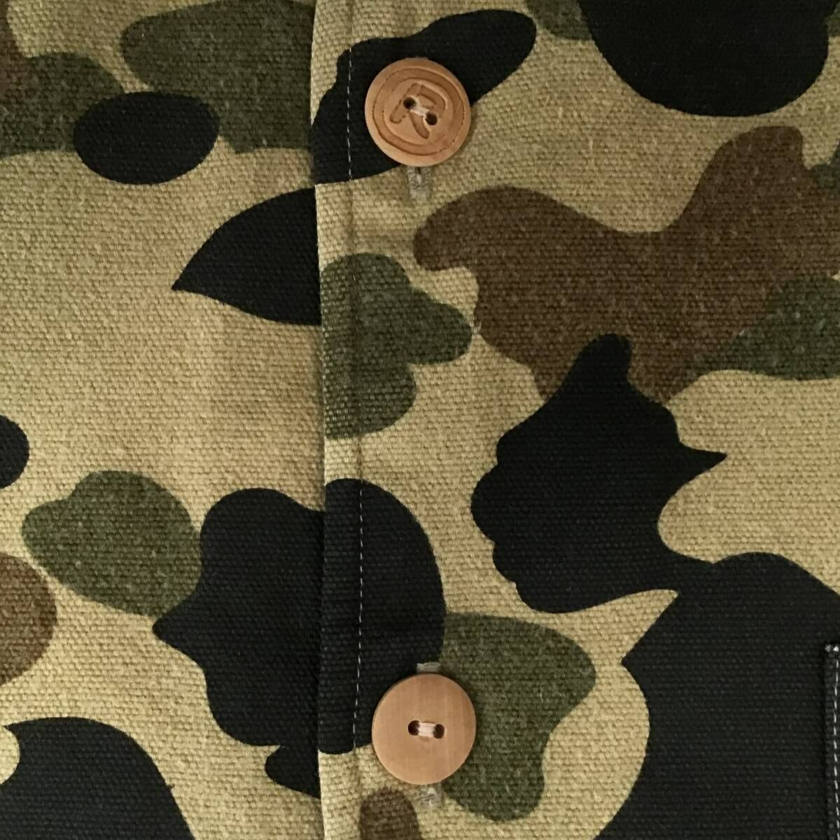 ☆初期☆ 1st camo green ワークシャツ Mサイズ a bathing ape BAPE