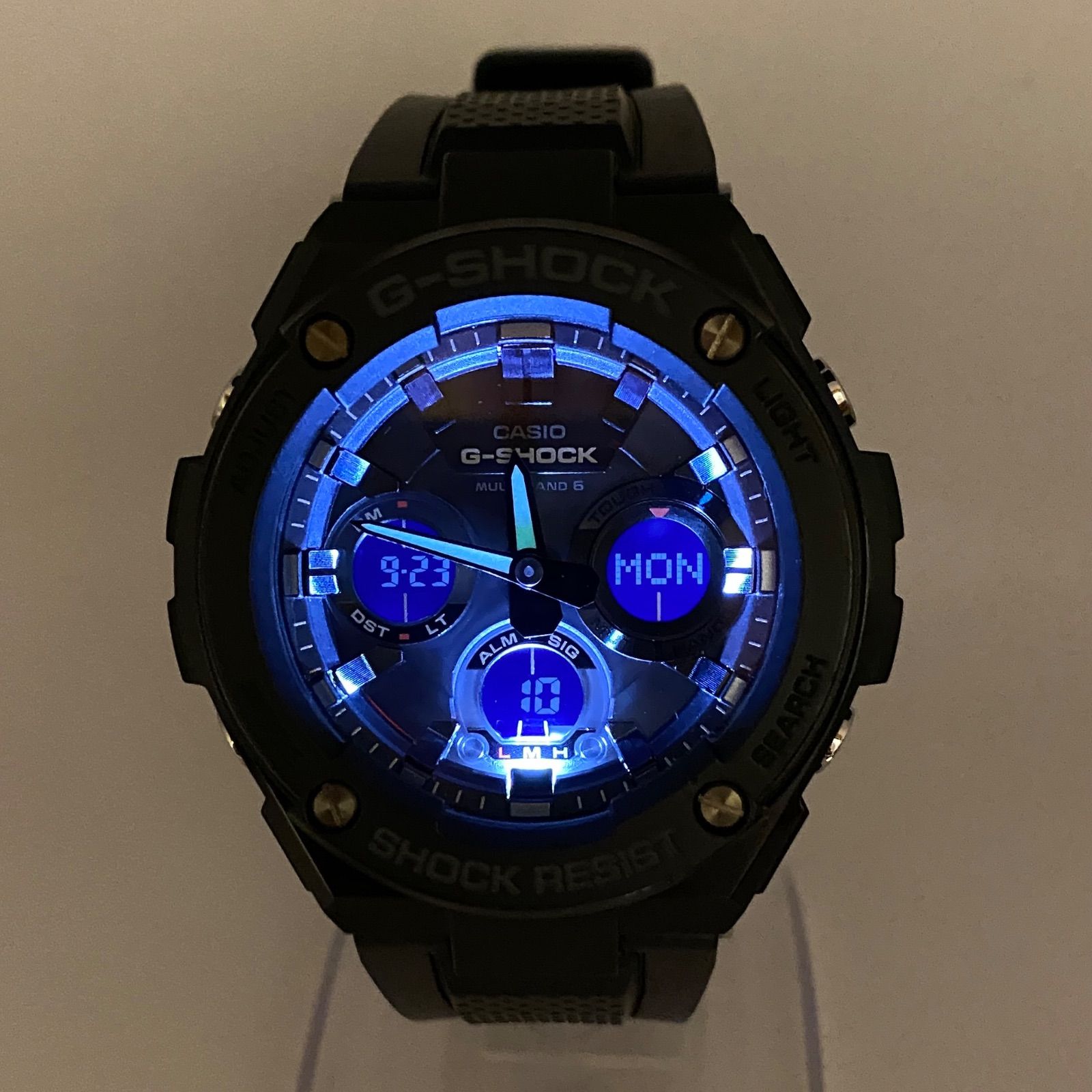 （T246）美品 稼動品 CASIO カシオ 電波ソーラー G-SHOCK ジーショック G-STEEL ジースチール GST-W100G-1BJF 人気 時計 メンズ ユニセックス