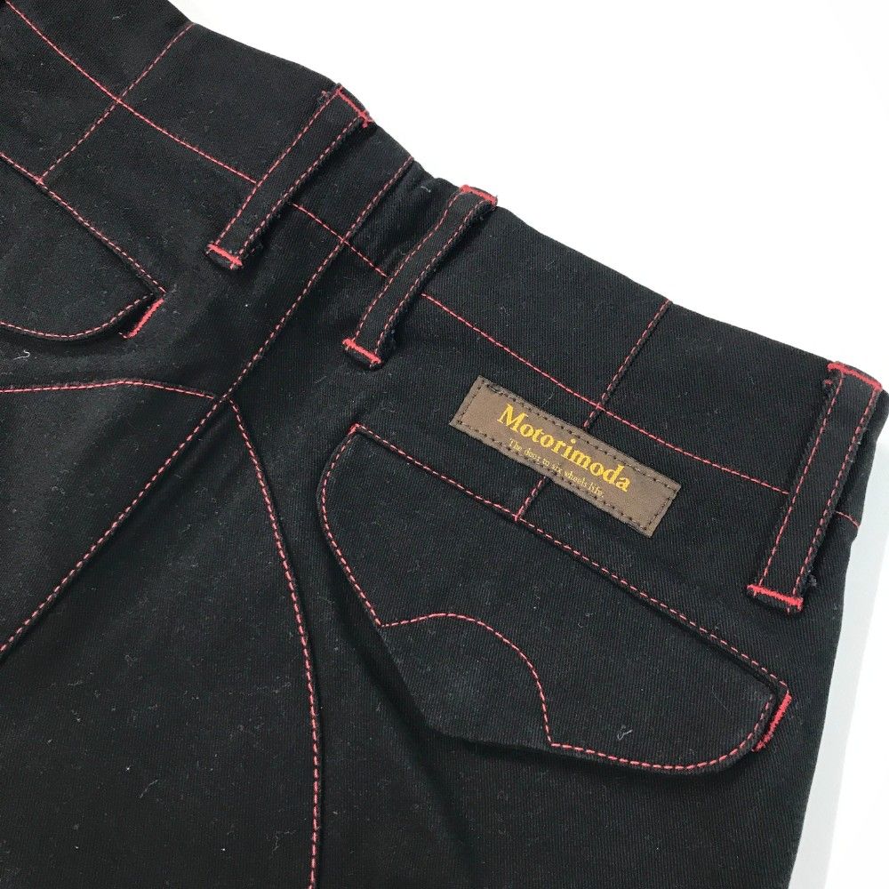 マックスフリッツ Motorimoda ハーフレザーパンツ ブラック系 48