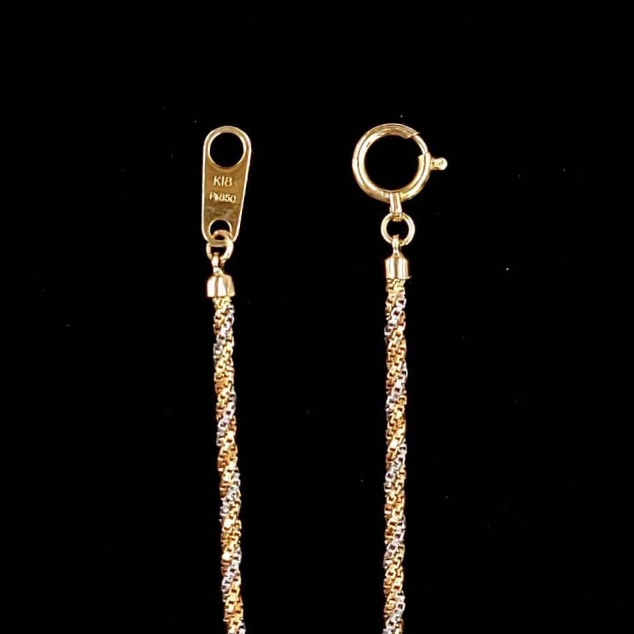 51cm 18金 k18yg プラチナ pt850 ロープチェーン ネックレス - メルカリ 