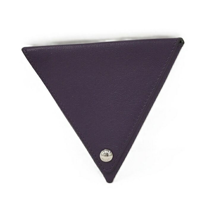 LOEWE トライアングル コインケース レザー パープル