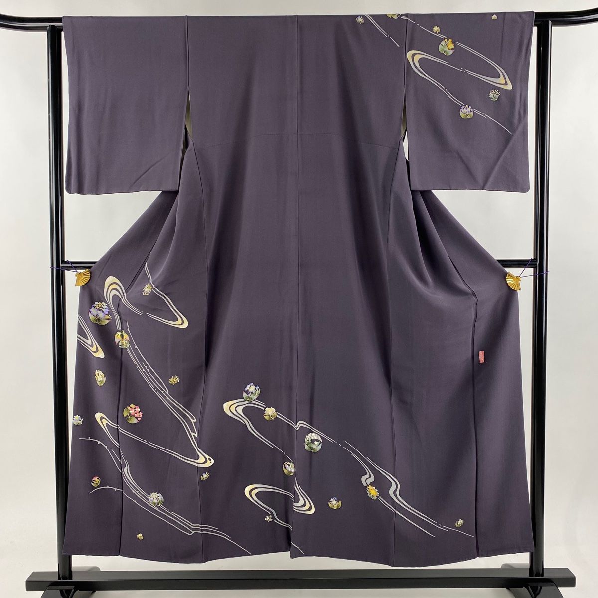 在庫一掃】 訪問着 身丈152cm 裄丈63cm S 袷 落款 松 建物 ピンク 正絹  