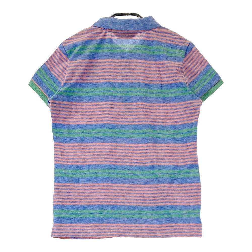 サイズ：L AND PER SE アンパスィ 半袖ポロシャツ 総柄 グリーン