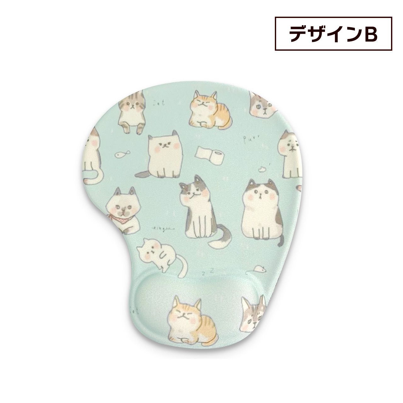 猫柄 ねこ マウスパッド かわいい 猫 ネコ リストレスト付き リストパッド 猫グッズ 猫雑貨 日用品 文房具 文具 猫好き ギフト プレゼント 【127】