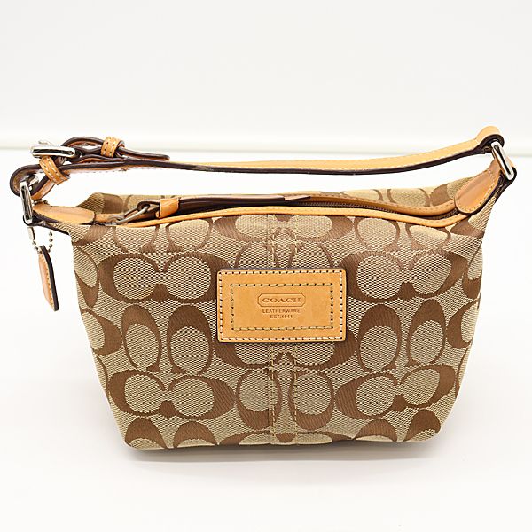 【*i様 Coach　コーチ　 モノグラム ポーチ 美品 コーチ シグネチャー モノグラム柄 ポーチ・k物入メンズ