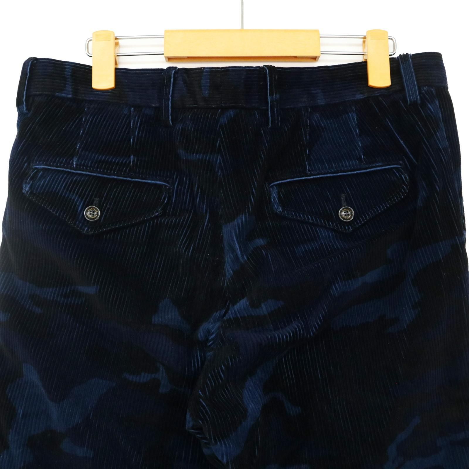 モンクレール MONCLER コーデュロイパンツ 迷彩柄 カモフラ ネイビー