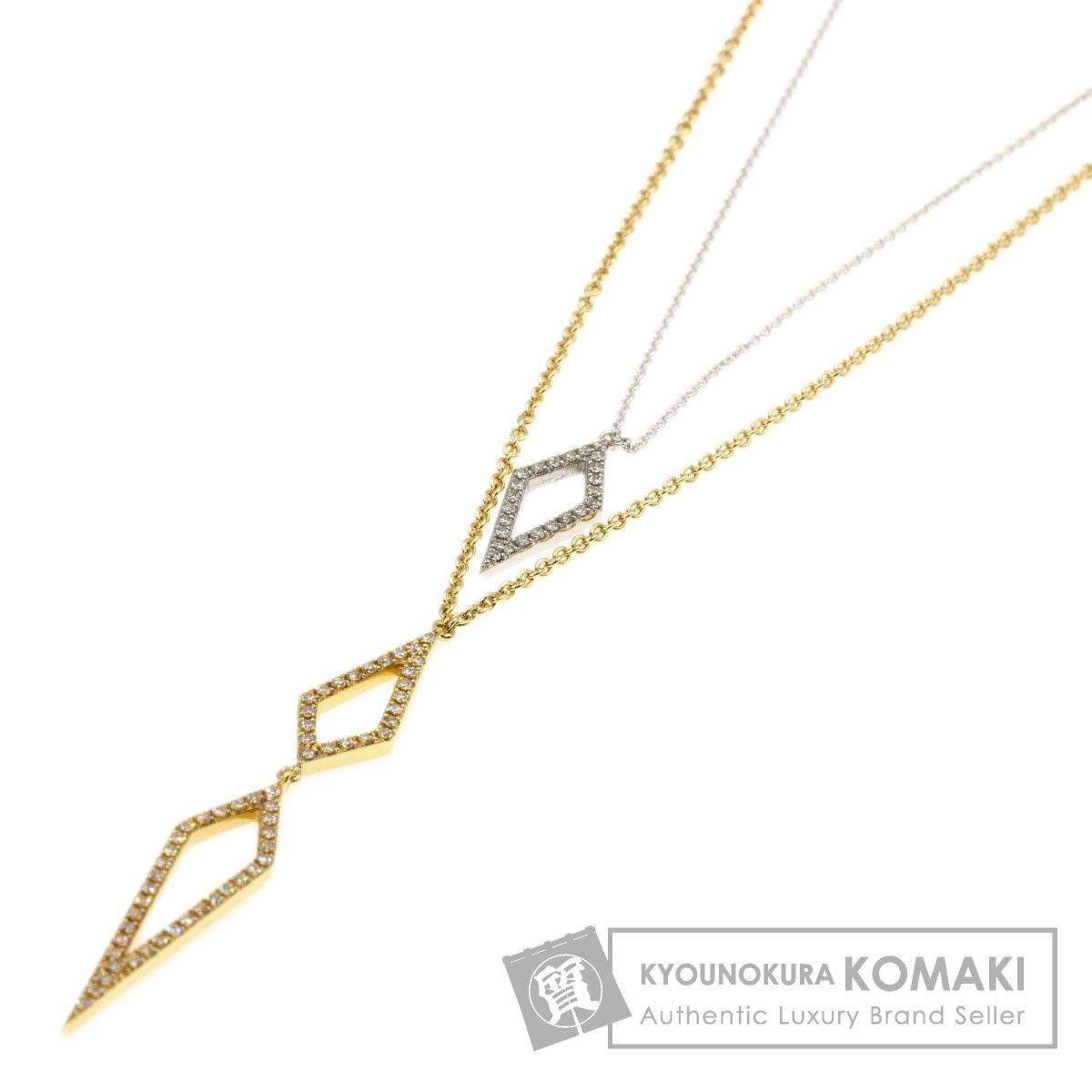 SELECT JEWELRY セレクトジュエリー ダイヤモンド ネックレス K18YG K18WG レディース