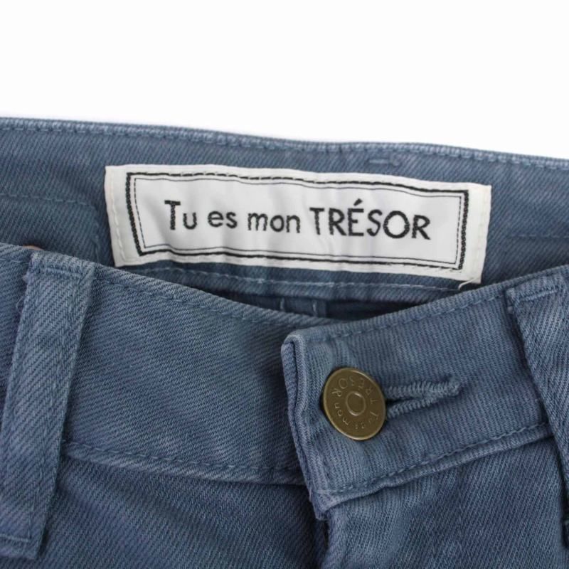 トゥ エ モン トレゾア Tu es mon TRESOR デニムパンツ ジーンズ ジップフライ リボン 1 S インディゴ /BM