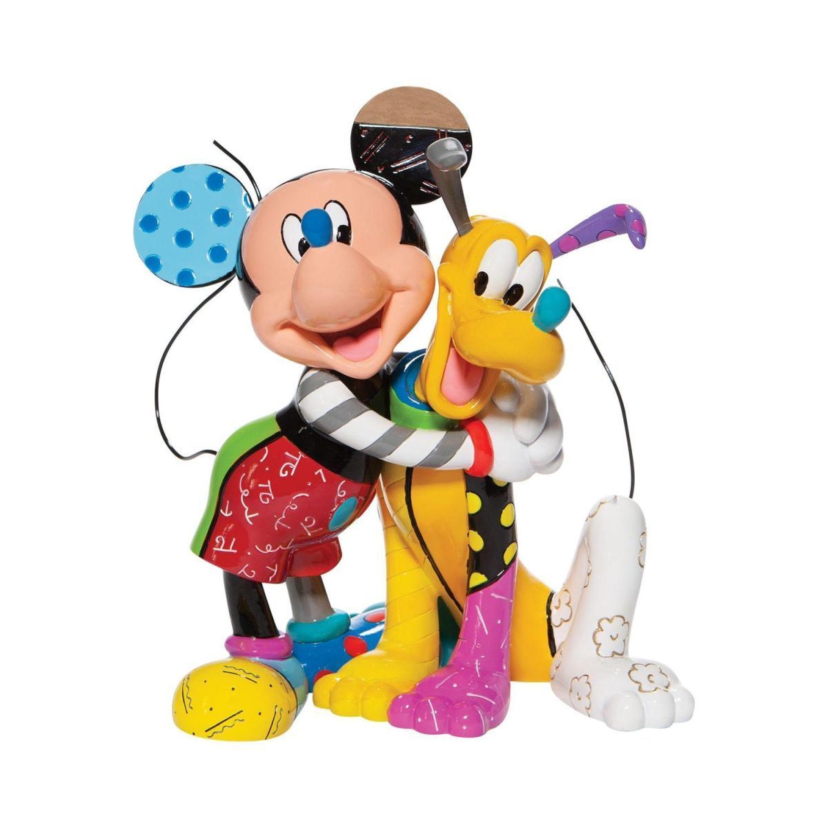 ミッキーu0026プルート ハグ Romero Britto 21cm | ロメロ・ブリット Romero Britto デザイン アート 正規輸入品