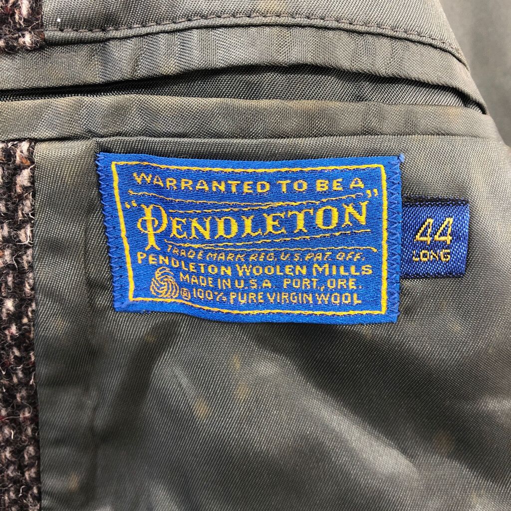ペンドルトン　ウール100 テーラードジャケット　エルボパッチ　古着　40 M ペンドルトン ウール100 テーラードジャケット エルボパッチ