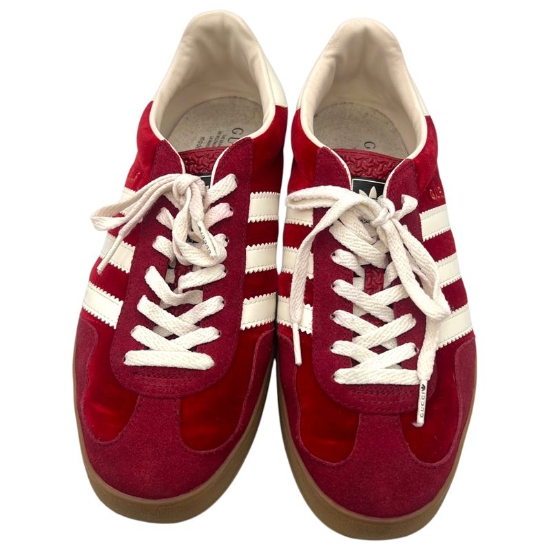 グッチ GUCCI ×Adidas GAZELLE ローカットスニーカー US9.5 707848 