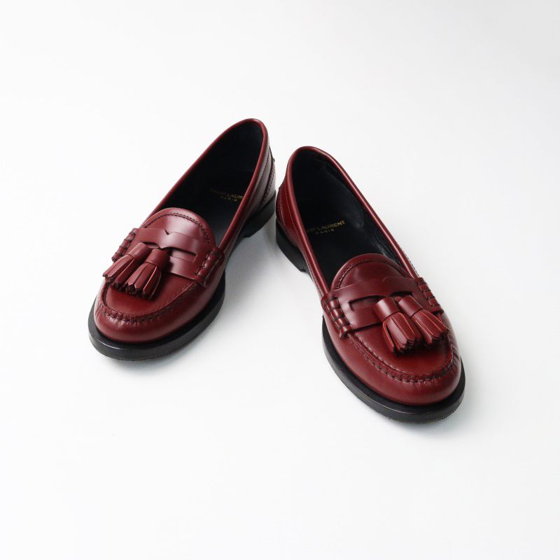 極美品-YVES SAINT LAURENT コインローファー 25.5 黒 - メルカリ