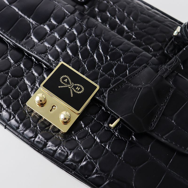 アニヤハインドマーチ ANYA HINDMARCH カーカー クロコ型押し