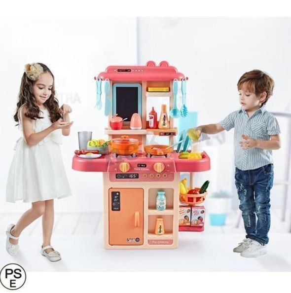 おもちゃ 知育玩具 おままごと キッチンセット リアル噴霧 循環水 室内遊び 水蒸気 温度で色が変わる 57点セット 収納可 調理器具 食器 台所 組立式 子供 Cute Stone おままごとキッチン 炊飯器 おもちゃ 26点セット リアル