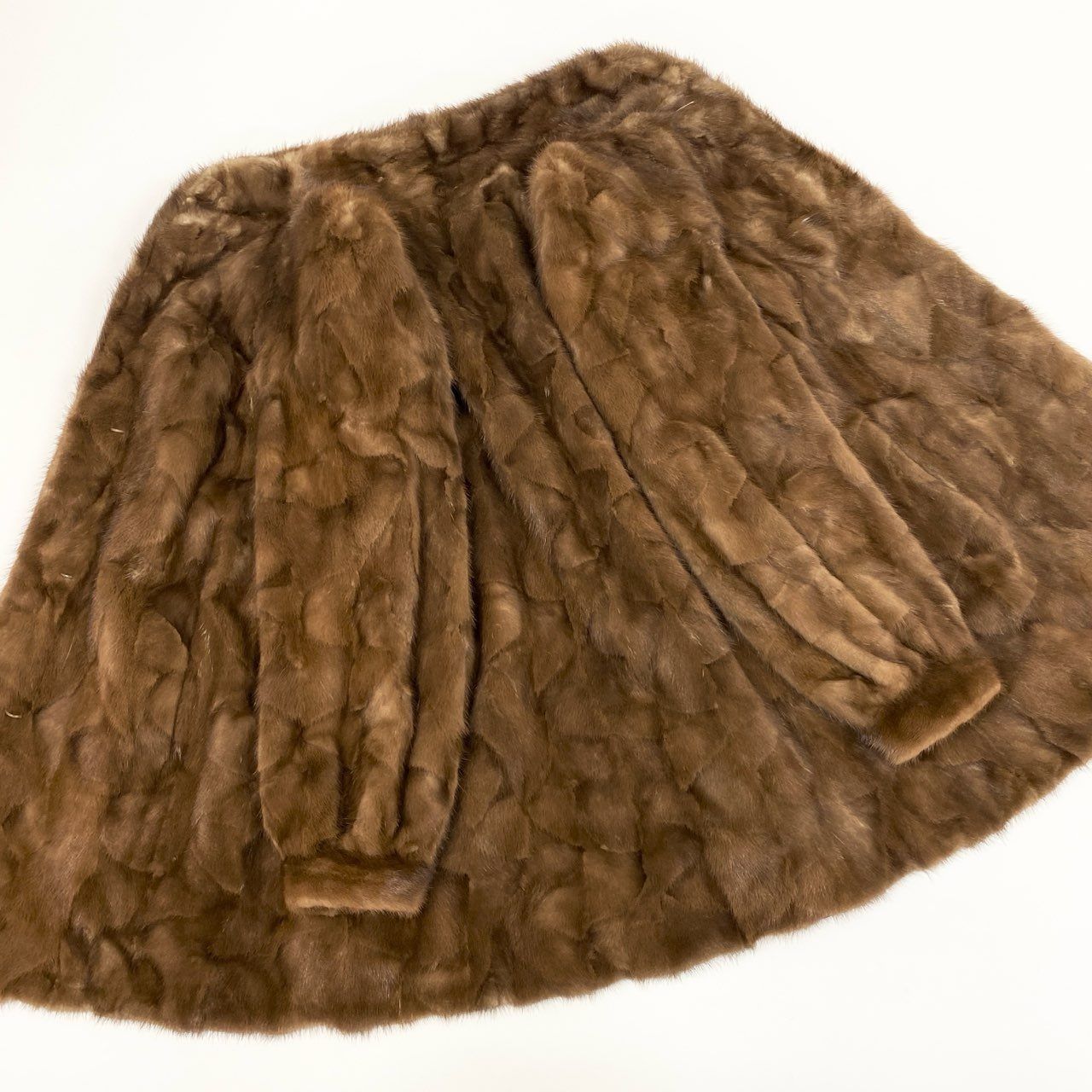 50j24 最高級毛皮 パステルミンク ミンクコート 毛皮コート セミロング