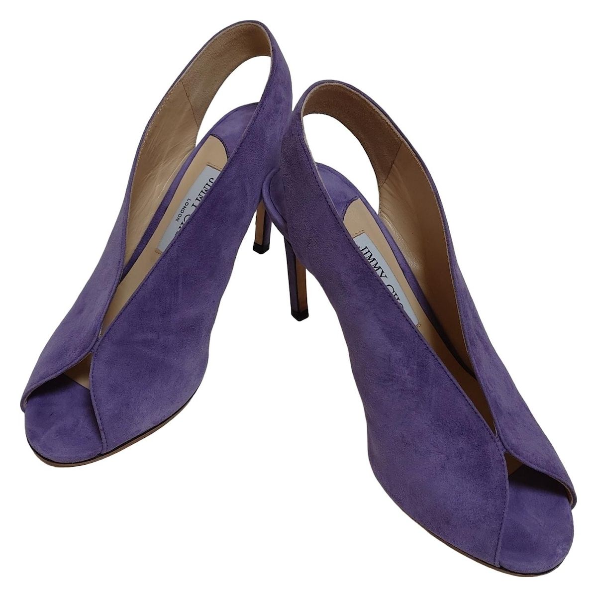 【美品数回利用】ジミーチュウJIMMYCHOOサンダルパープル JIMMY CHOO(ジミーチュウ) サンダル 38 1/2 レディース