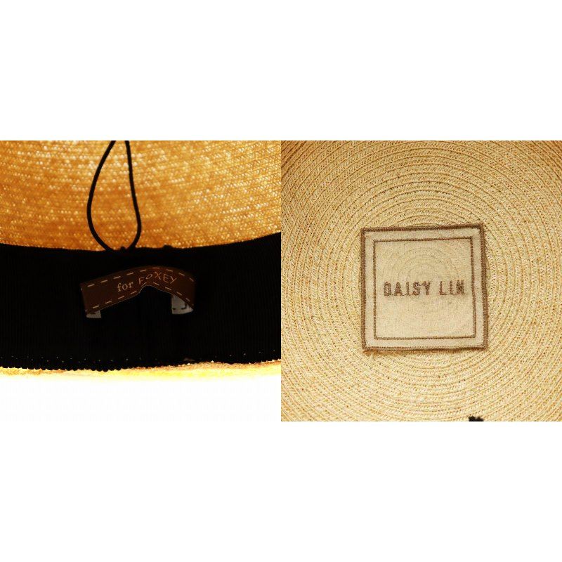 ★美品★ DAISY LIN デイジーリン★麦わら帽子　ハット　フォクシー ☆美品☆ DAISY LIN デイジーリン☆麦わら帽子 ハット