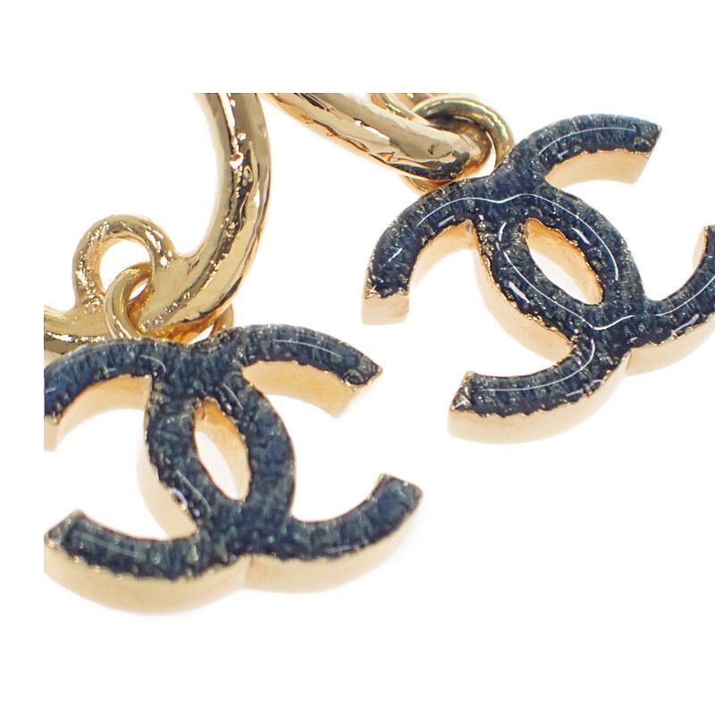 シャネル CHANEL デニムフープピアス ココマーク ABC741 ピアス