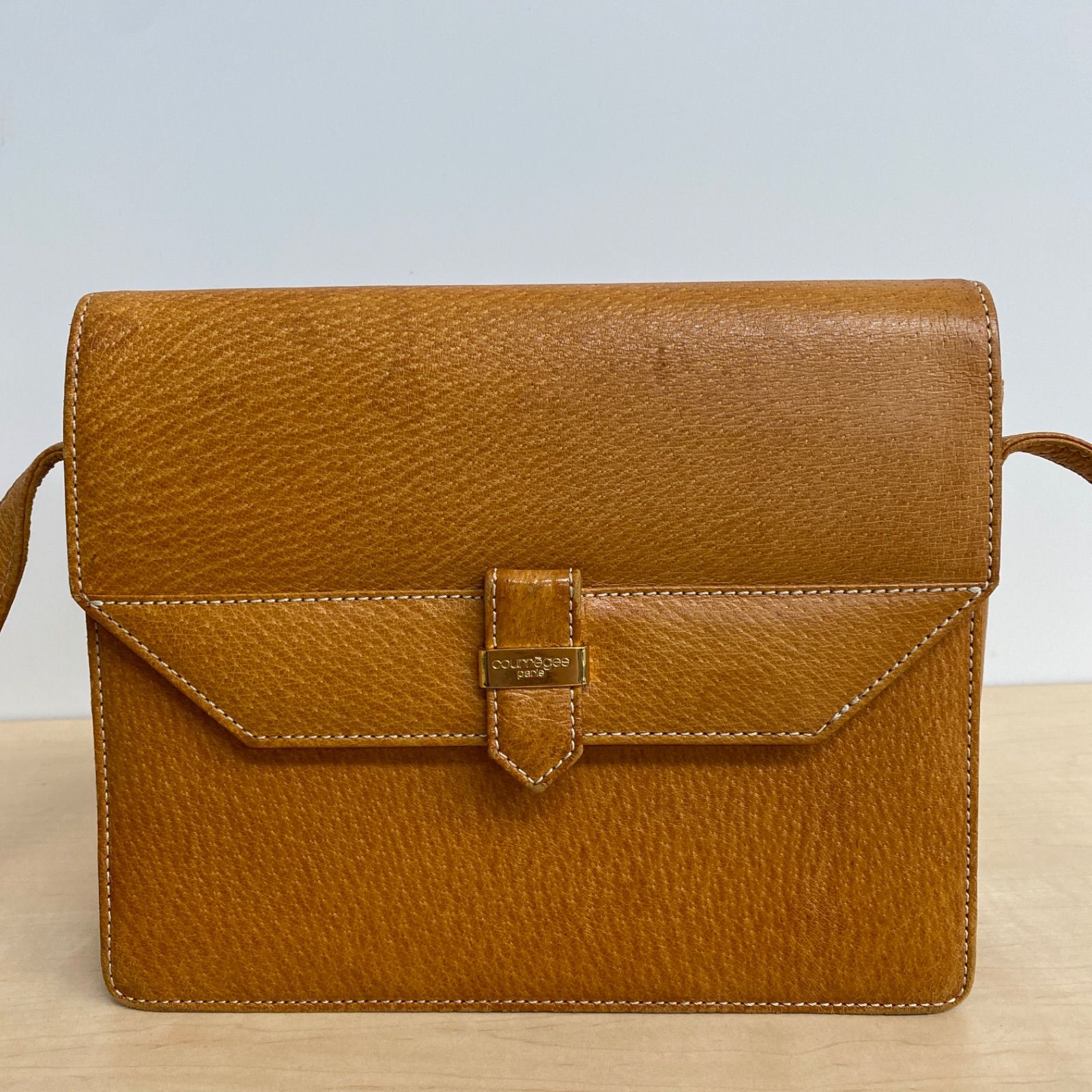 courreges クレージュ レザー ショルダーバッグ B212 - メルカリ