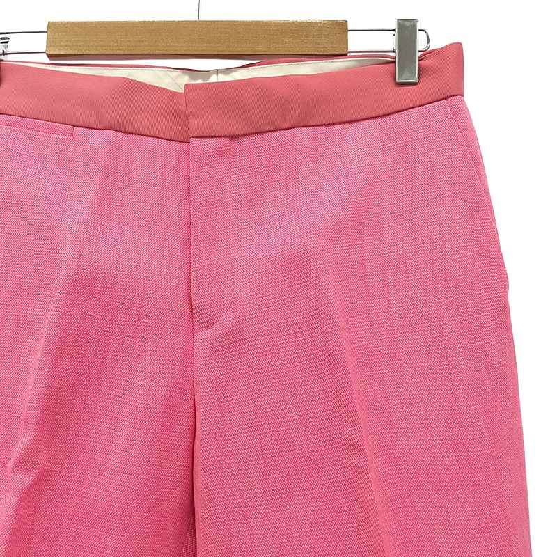 Drawer ドゥロワー ピケカラープレスパンツ パッションピンク 34