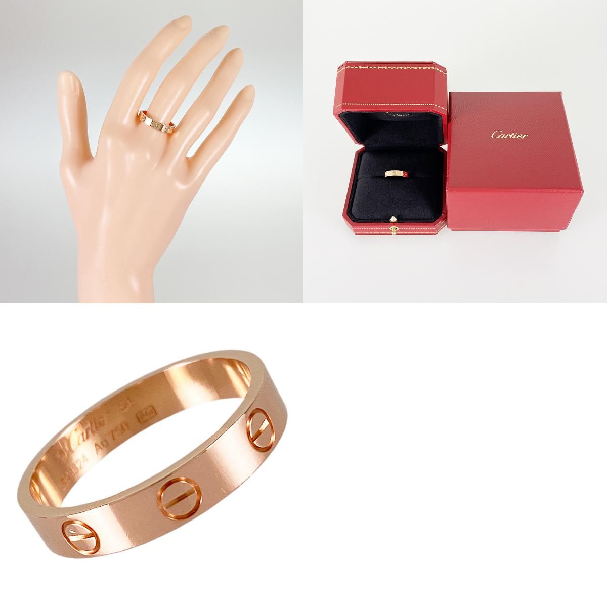 Cartier カルティエ K18YG&WGラブミーリング 54（約14号） Cartier カルティエ ラブミーリング #54 K18 WG YG 約14号