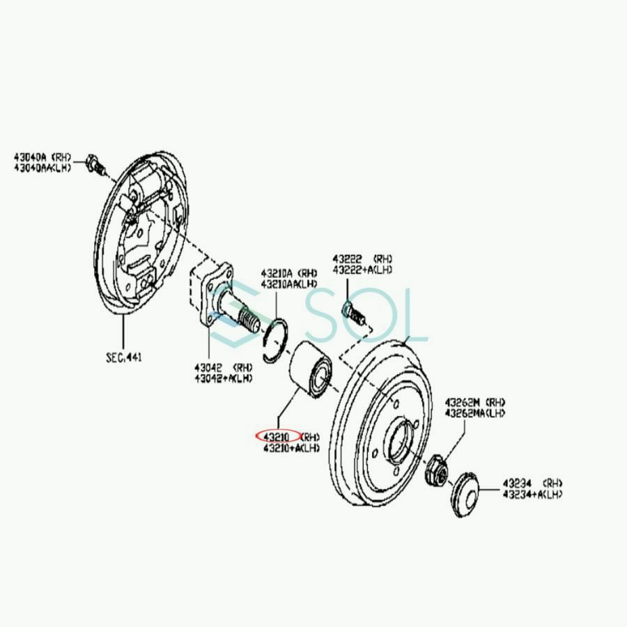 送料無料 ニッサン ノート E12 リア ホイールハブベアリング 左右セット 43210-1HA1A 18時まで即日出荷