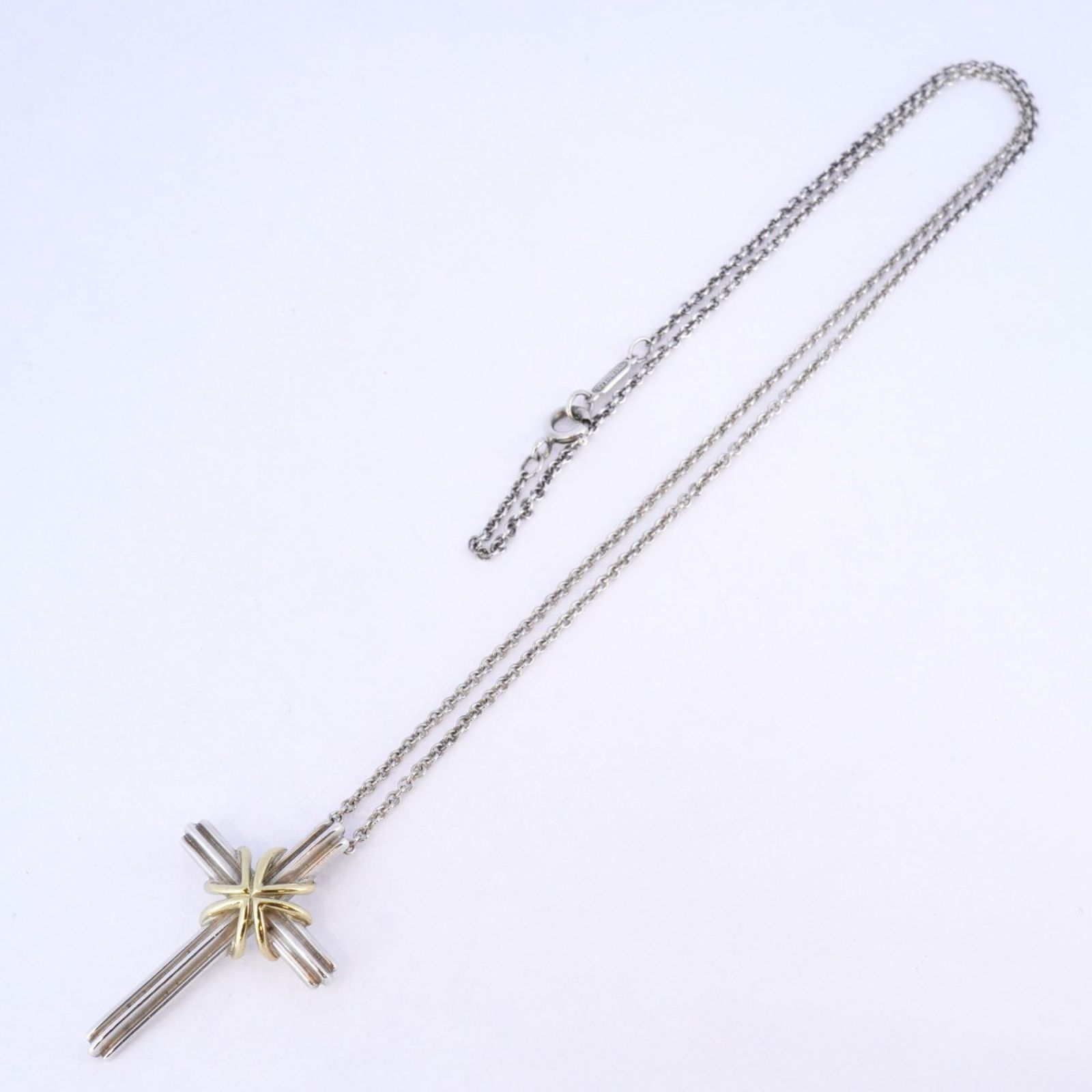 Tiffany シグネチャークロス18KYGイエローゴールドシルバー925 ティファニー(Tiffany) ティファニー ネックレス シグネチャー