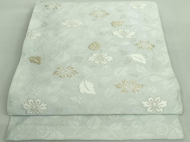 平和屋着物○西陣 河村織物 河村つづれ 八寸名古屋帯 花丸文 金