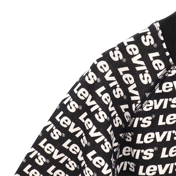 リーバイス ロゴプリント柄 スウェット S ホワイト×ブラック Levi's