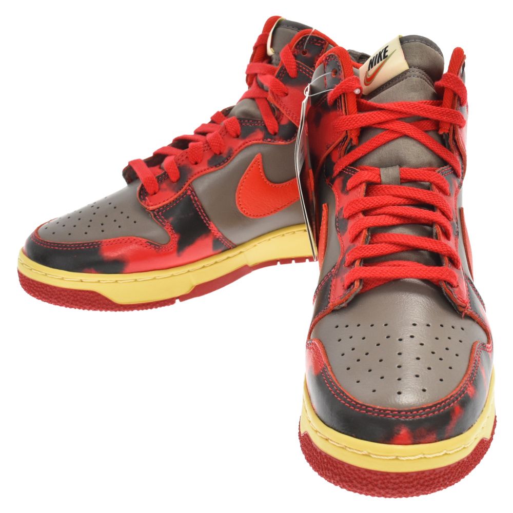 NIKE (ナイキ) DUNK HI 1985 SP RED ACID WASH ダンク ハイ レッドアシッドウォッシュ ハイカットスニーカー  グレー/レッド US9/27cm DD9404-600