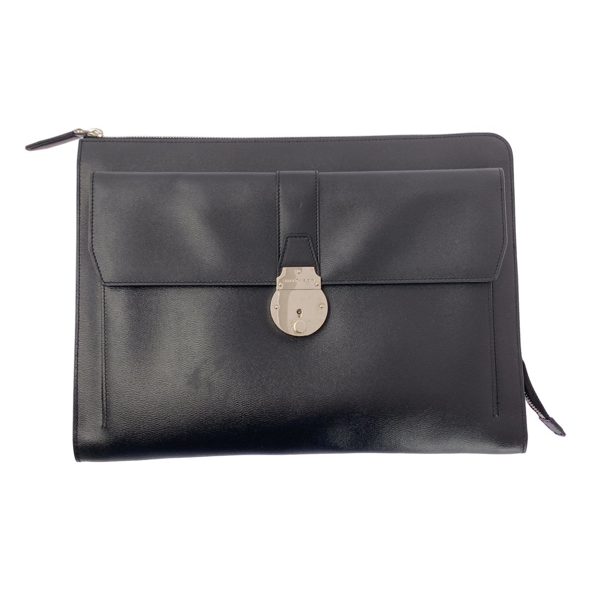 smythson | スマイソン | レザー クラッチバッグ | ブラック | メンズ