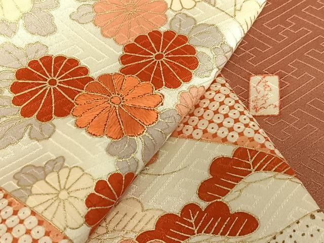 平和屋着物○十日町老舗ブランド 吉澤友禅 吾妻徳穂 訪問着 刺繍 草花