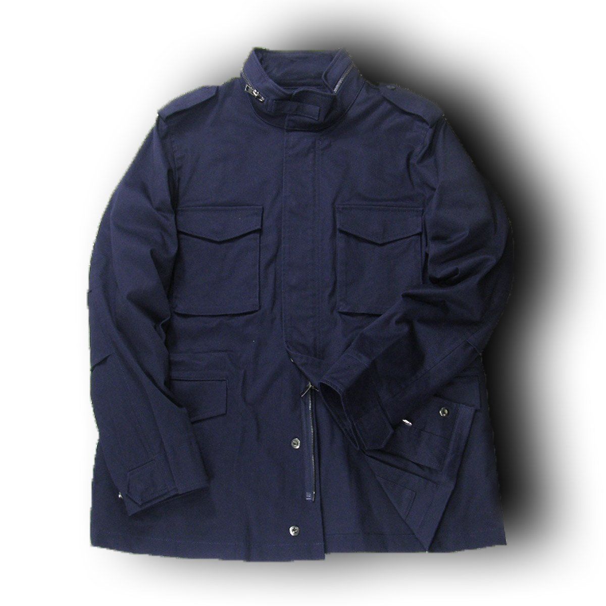 【新品】 MICHAEL KORS / マイケルコース　M-65 フィールドジャケット ストレッチ コットン オーガニックコットン アウター ブルゾン フード パーカー 紺 ネイビー