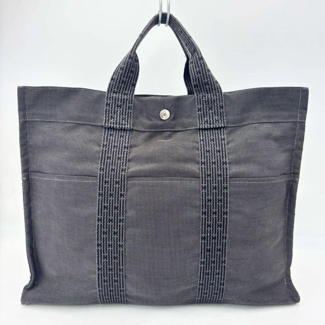HERMES エルメス エールライン MM トートバッグ グレー系 鞄