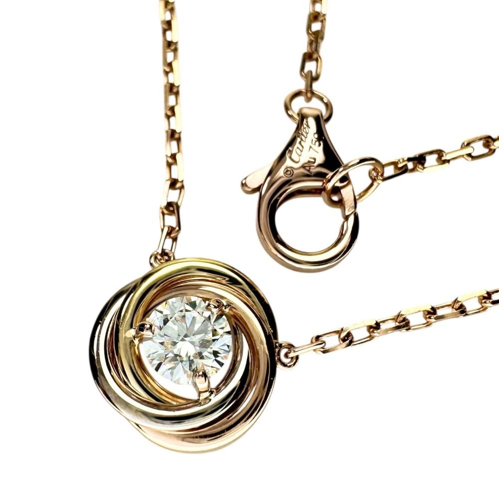 Cartier カルティエ トリニティ ダイヤモンドネックレス　k18 カルティエ トリニティ ダイヤモンド ネックレス カルティエ 18