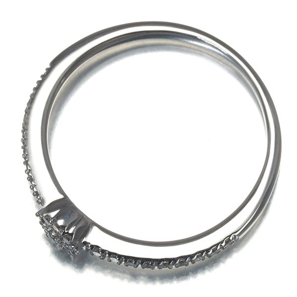 ベルシオラ リング ダイヤ ダイヤモンド 0.14ct フラワー 12号 K18WG  