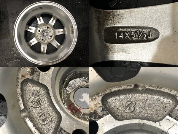 社外 BRIDGESTONE ブリヂストン TOPRUN トップラン R5 12インチアルミホイール 4-100 4J +42 JWL-T サンバー  ハイゼット アクティ エブリィ(社外品)｜売買されたオークション情報、yahooの商品情報をアー ホイール