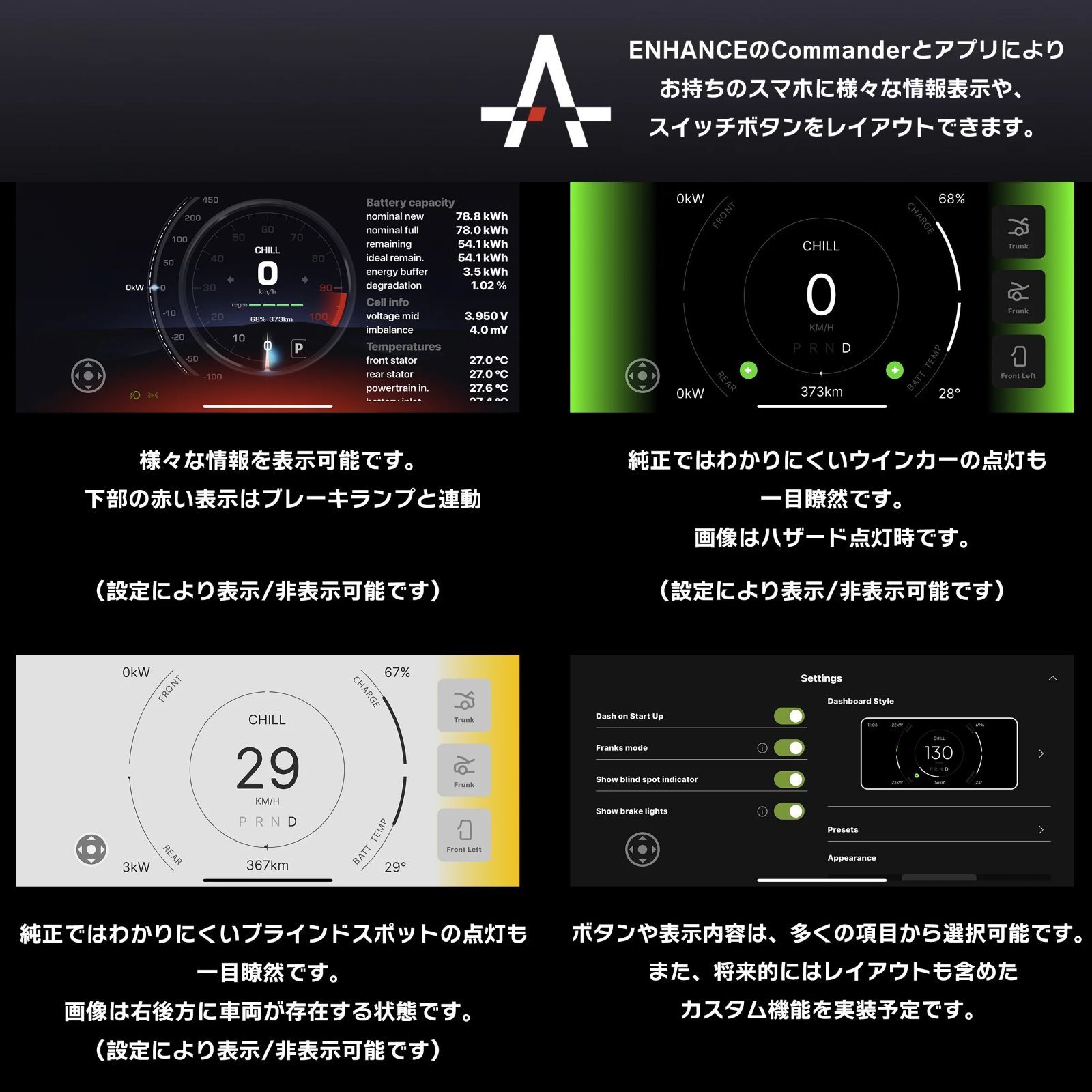 ENHANCE S3XY Knob MODEL Y 2020-2025 除くジュニパー テスラ用ノブタイプコントローラー FFCRYSTALESIA_COM