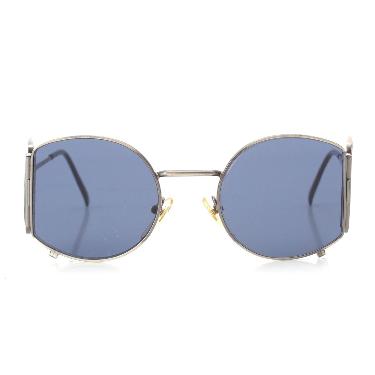 ジャンポールゴルチエ 80s-90s ヴィンテージ サイドシールド スチームパンク サングラス アイウェア 56-9172 シルバー×ネイビー