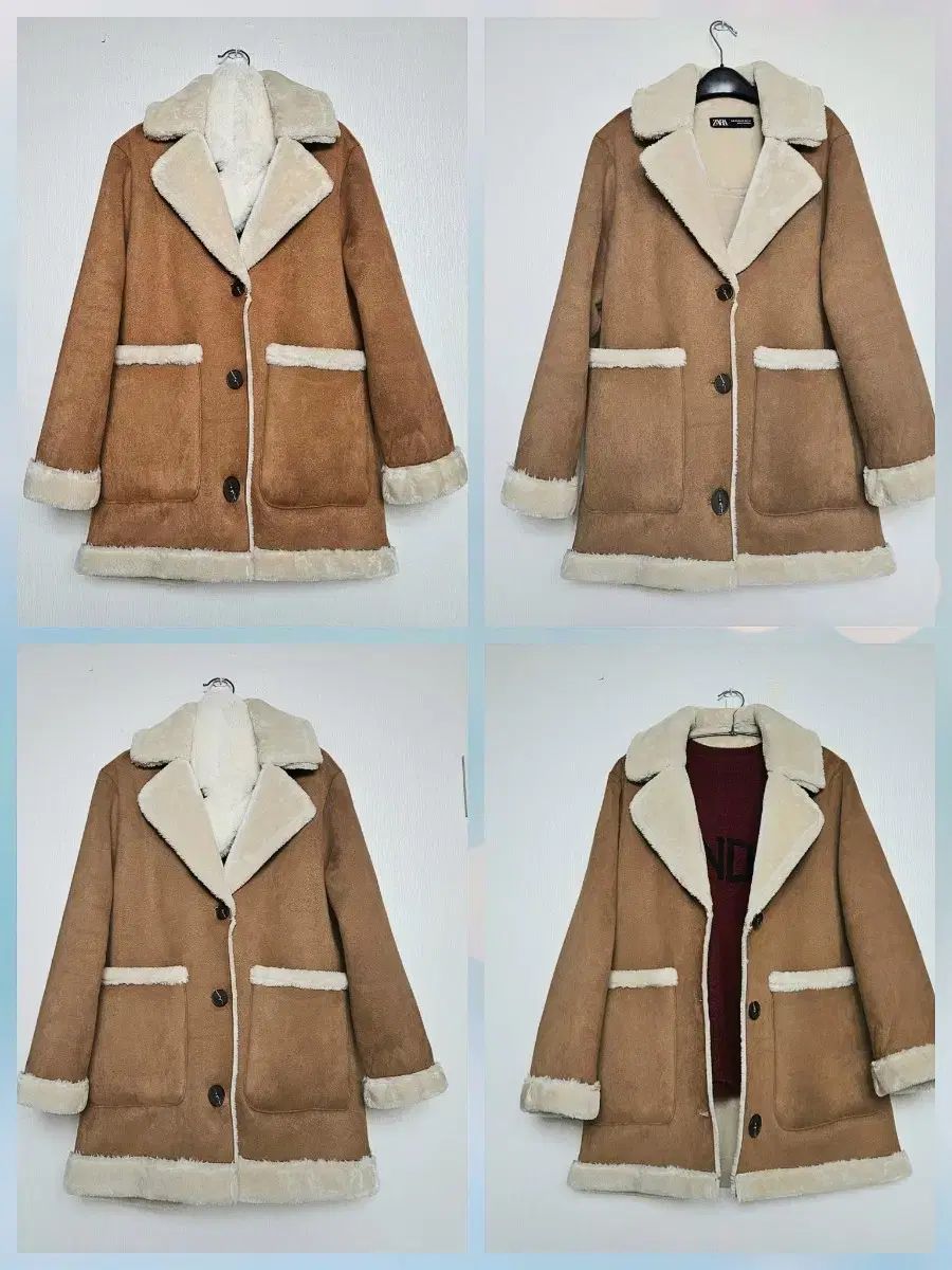 ZARA ザラ faux マスタングショートコート キャメル XS 韓国 55 GULLKHAN_COM