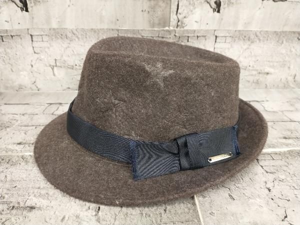 マーク&ロナ　フェルトハット MARK＆LONA マーク＆ロナ ソフト フェルト ハット サイズM ブラウン 星