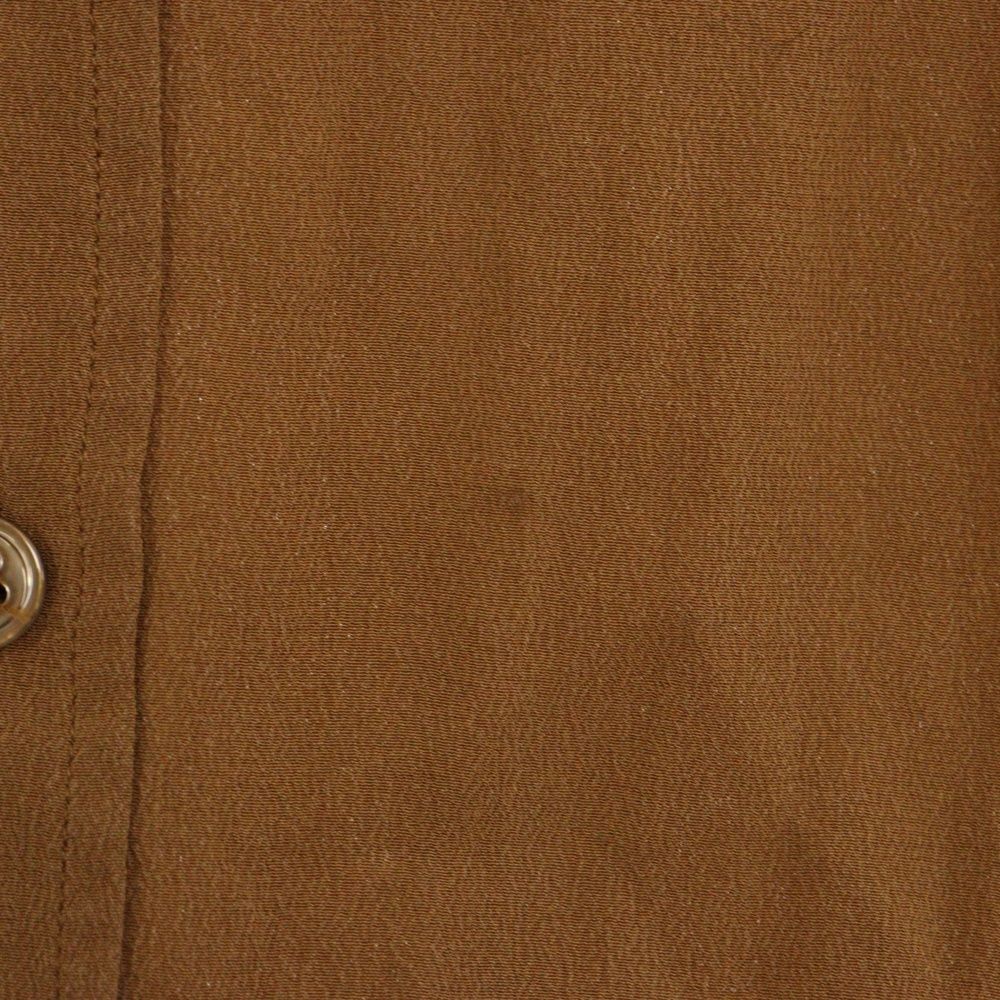 SAINT LAURENT◇長袖シャツ/36/シルク/BRW/691965// SAINT LAURENT