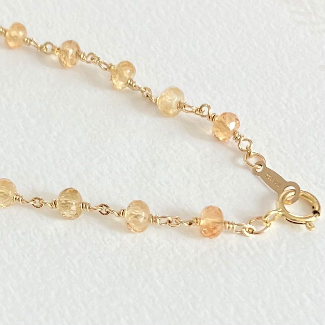 唐揚げ◆希少✧インペリアルトパーズブレスレット✧14kgf 唐揚げ様専用◇希少✧インペリアルトパーズブレスレット✧14kgf