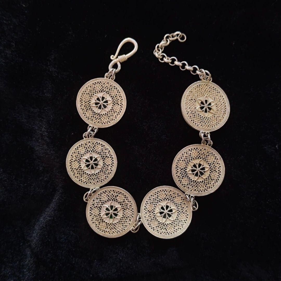 銅 細工 チベット引糸宝ブレスレット 装飾品 工芸品 置物 銅 細工 チベット引糸宝ブレスレット 装飾品 工芸品 置物 刺繍モチーフ