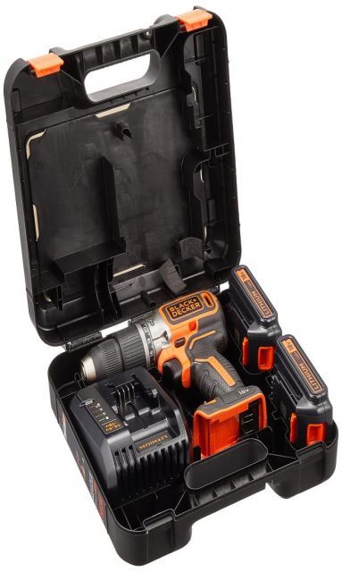 ブラックアンドデッカー 18V 振動 ドリルドライバー コードレス 穴あけ ネジ締め インパクトドライバー DIY BL188K2-JP